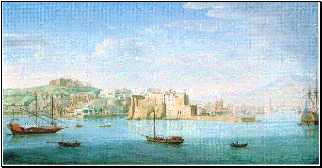 Napoli vista dal mare, Hendrink Frans Van Lint.